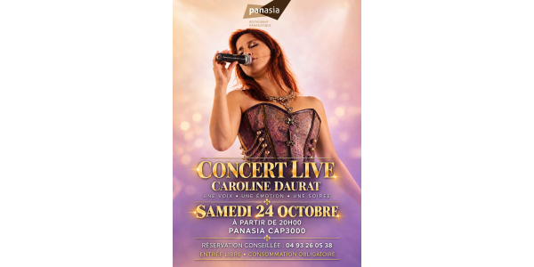CONCERT LIVE avec Caroline Daurat CHEZ PANASIA CAP3000 